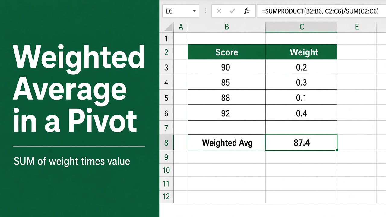 How to Do Weighted Average in Excel Pivot Table: Easy Guide featured image