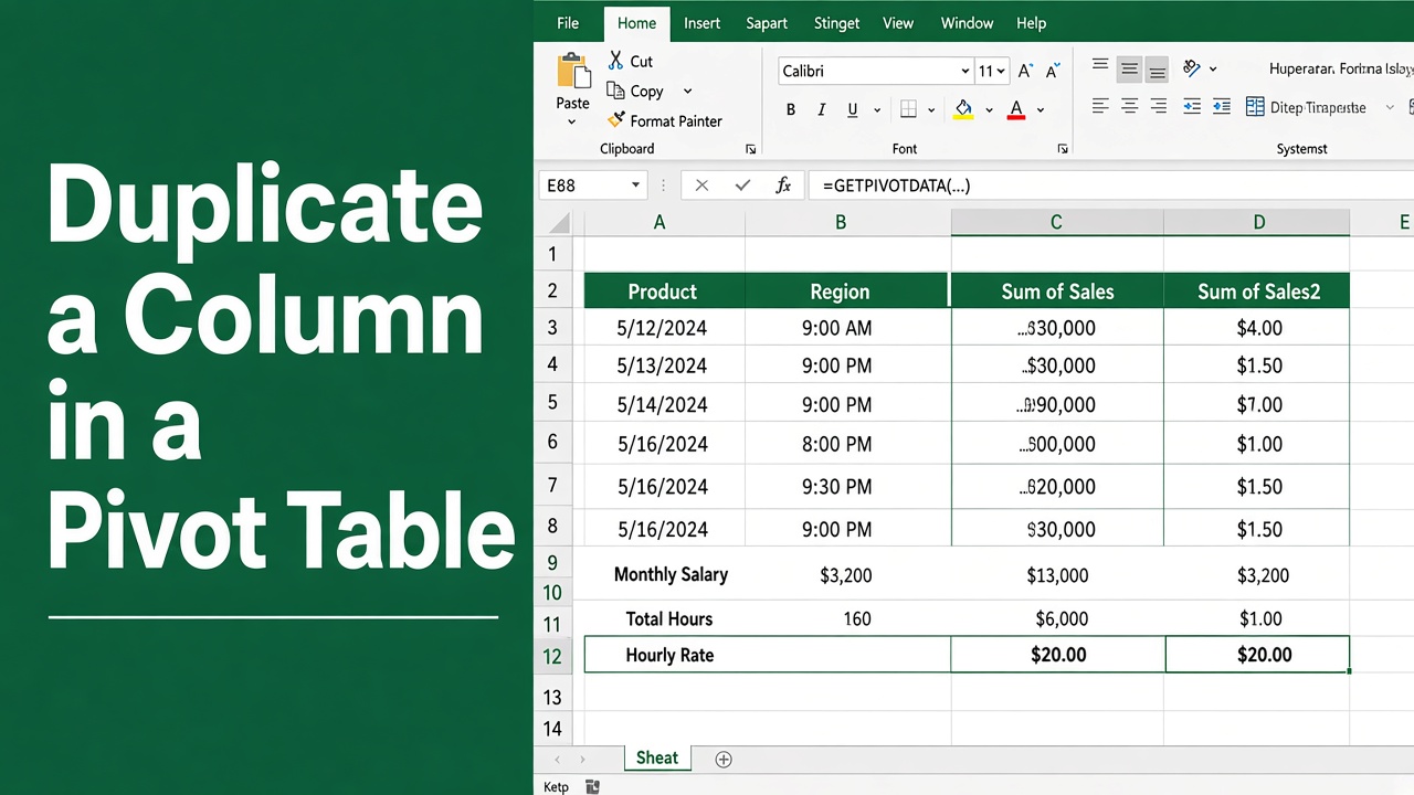 Easy Way to Duplicate a Column in Excel Pivot Table featured image