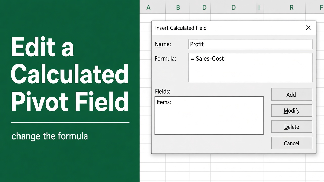 How to Edit a Calculated Field in Excel Pivot Table? featured image