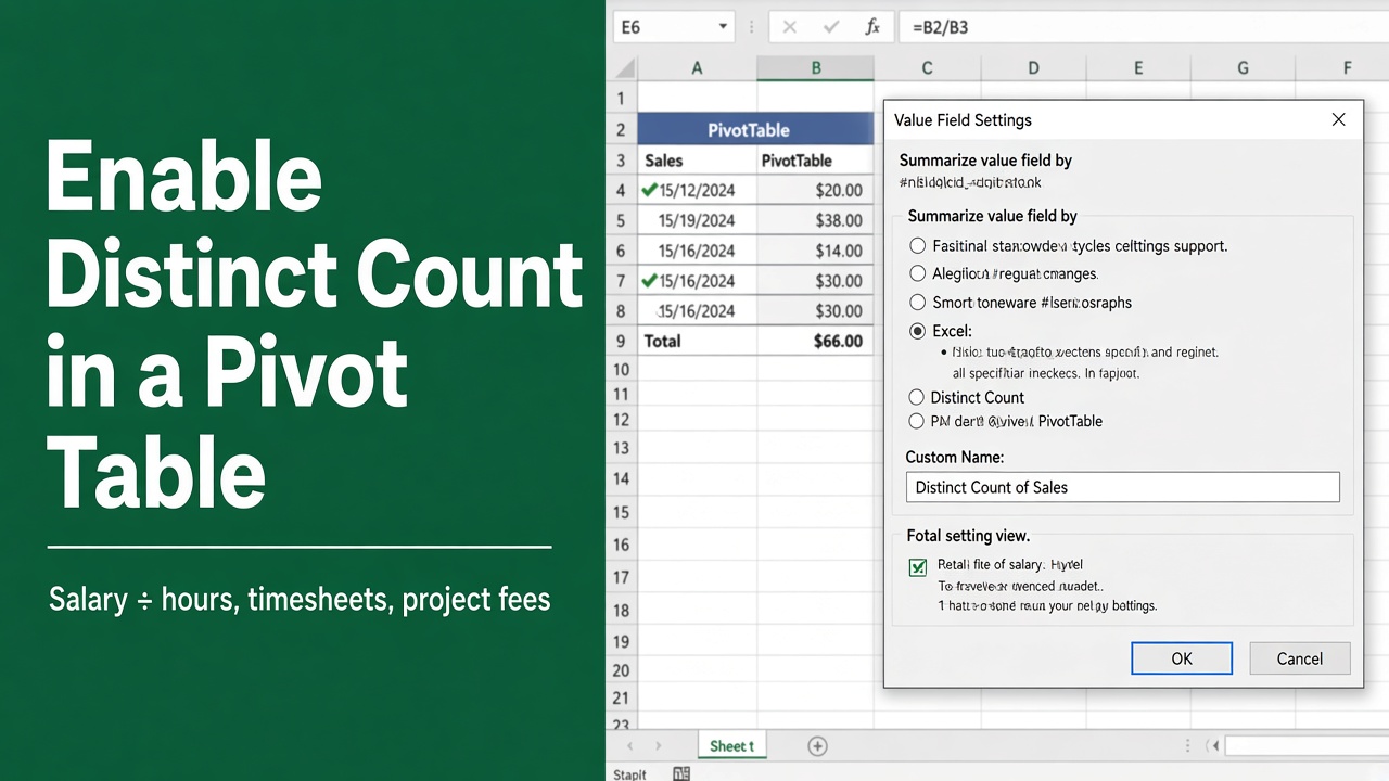 How to Enable Distinct Count in Excel Pivot Table? featured image