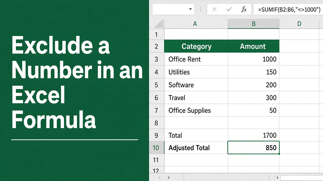 How to Exclude a Number in an Excel Formula? featured image