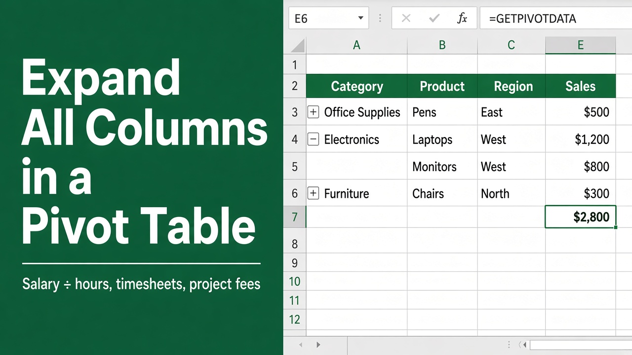 How To Expand All Columns In Excel Pivot Table: Easy Guide featured image