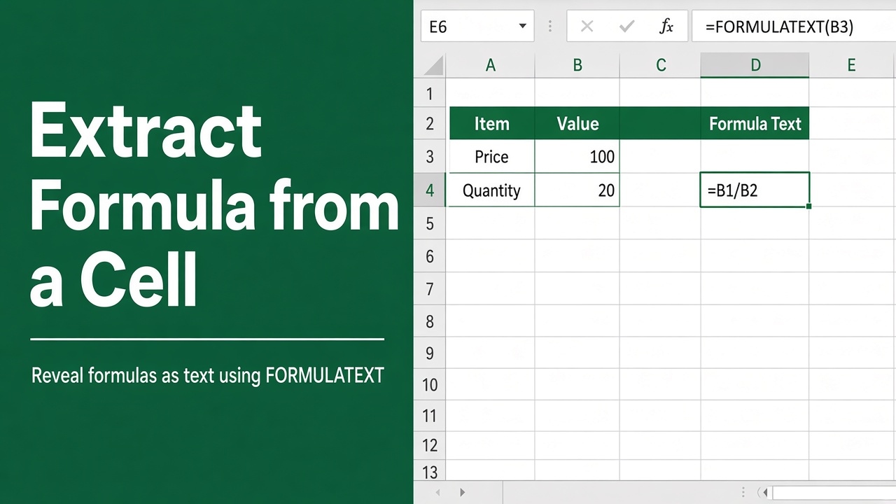 How to Extract Formula from a Cell in Excel: A Comprehensive Guide featured image