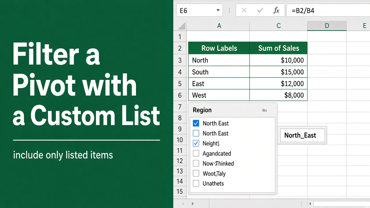 How to Filter a Pivot Table with a Custom List in Excel? featured image