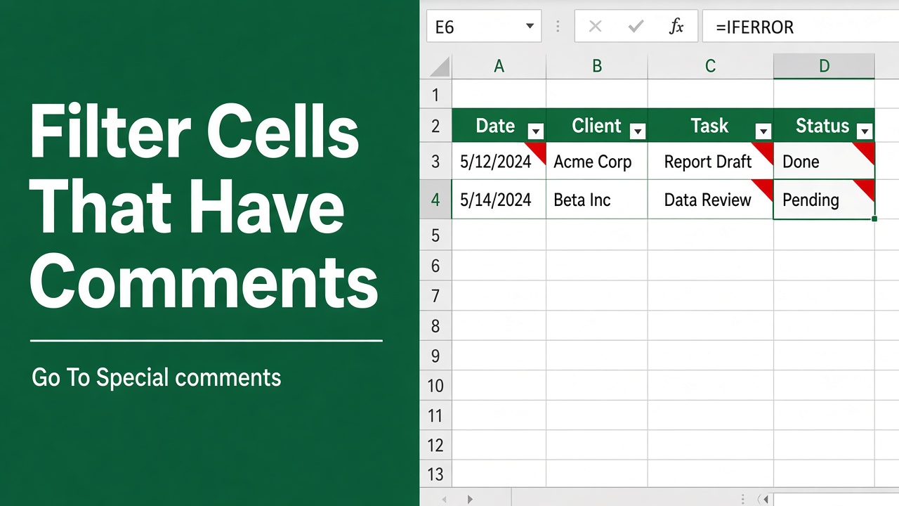How to Filter Cells with Comments in Excel: Easy Guide featured image
