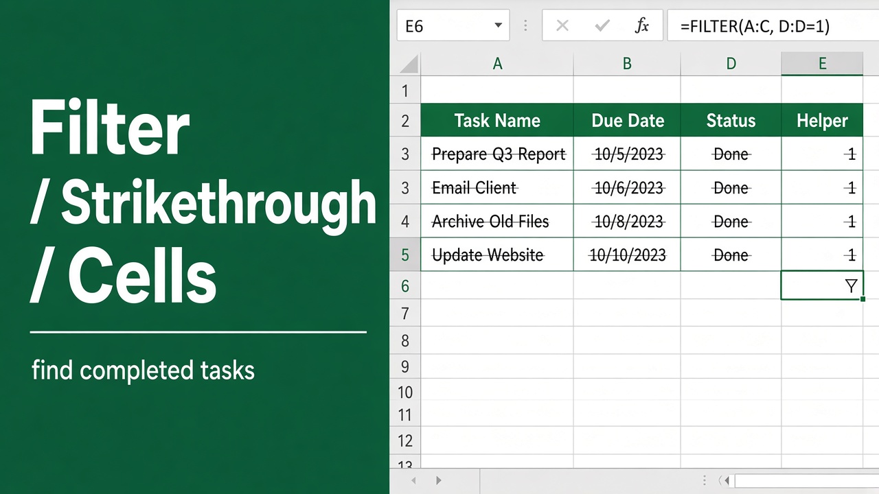 3 Easy Ways to Filter Cells with Strikethrough in Excel featured image