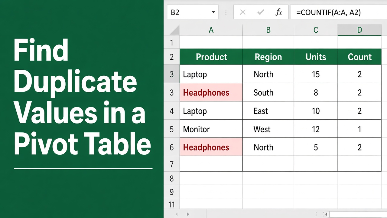 How to Find Duplicate Values in Excel Pivot Table: Easy Guide featured image