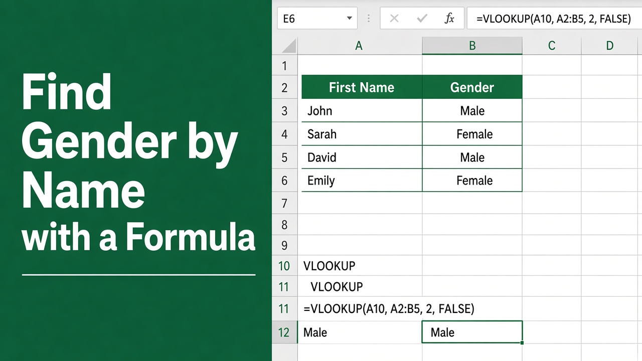 How to Find Gender by Name in Excel Using Formula? featured image