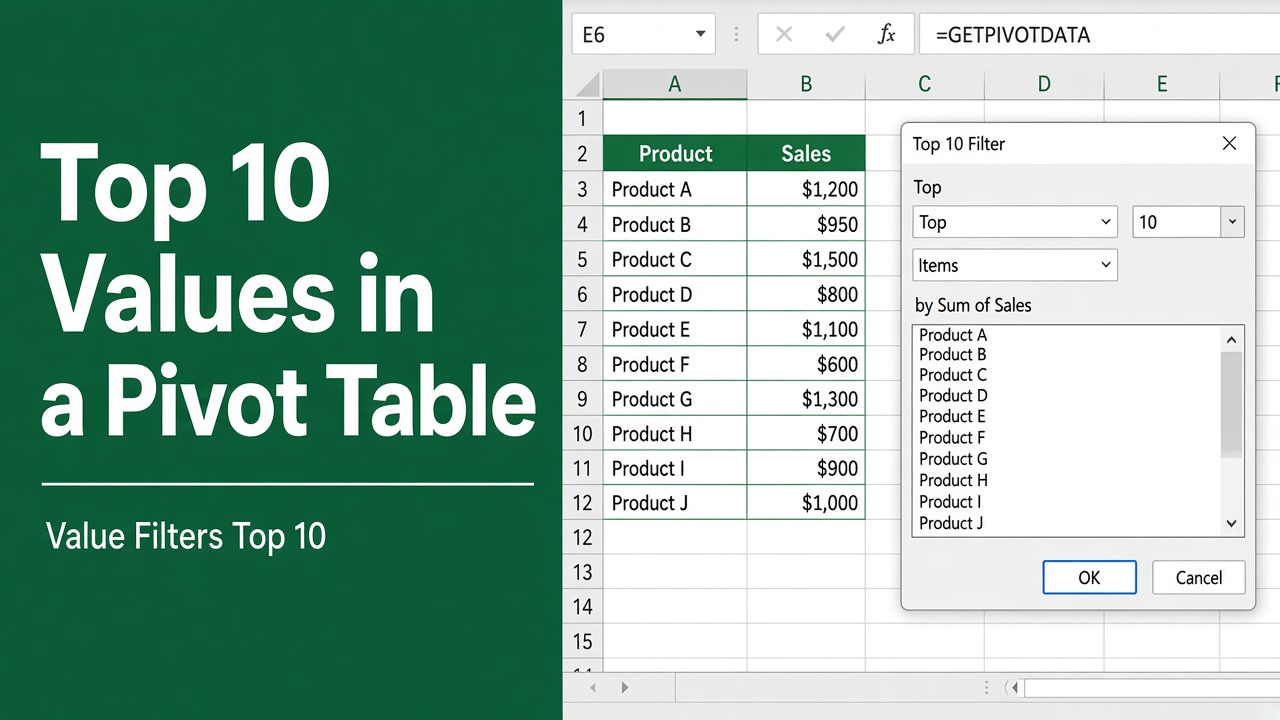 How to Find Top 10 Values in Excel Pivot Table: Easy Guide featured image