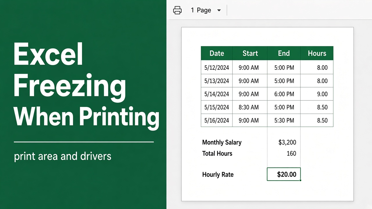 How to Fix Excel Freezing When Printing: Easy Guide featured image