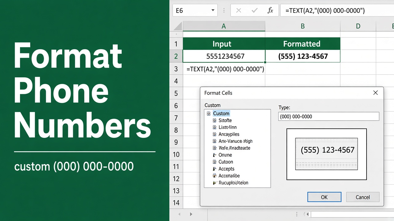 How to Format Phone Numbers in Excel: Easy Guide featured image