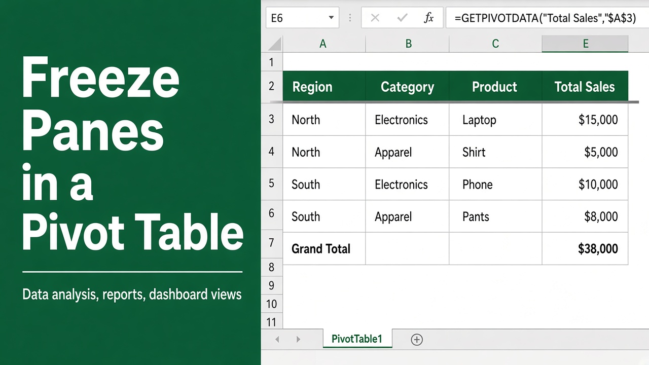 How to Freeze Panes in Excel Pivot Table: Easy Guide featured image