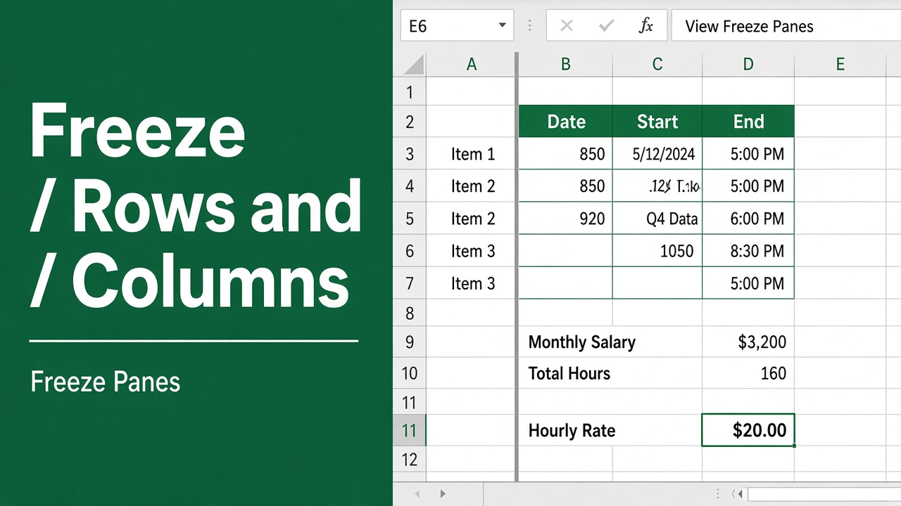 How to Freeze Rows and Columns in Excel: A Complete Guide featured image