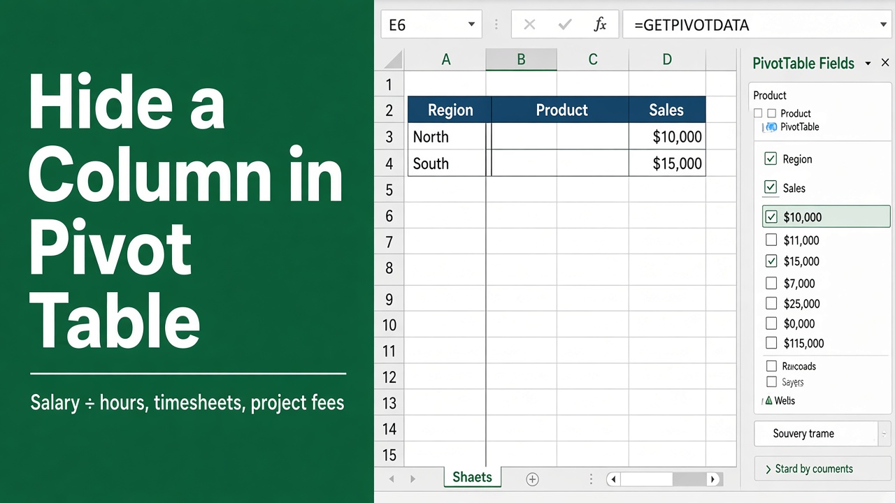 How to Hide a Column in Excel Pivot Table: A Complete Guide featured image