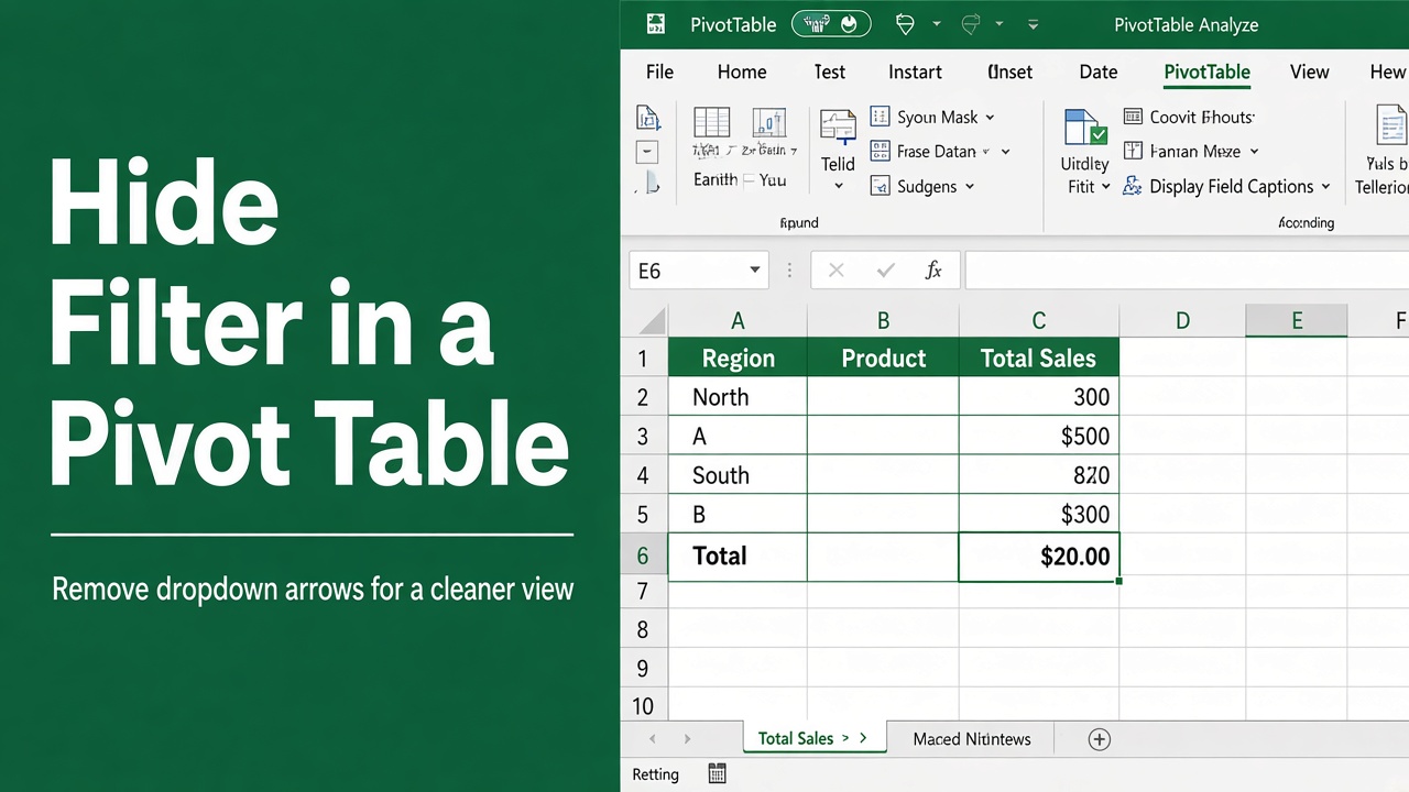How to Hide Filter in Excel Pivot Table: Easy Guide featured image