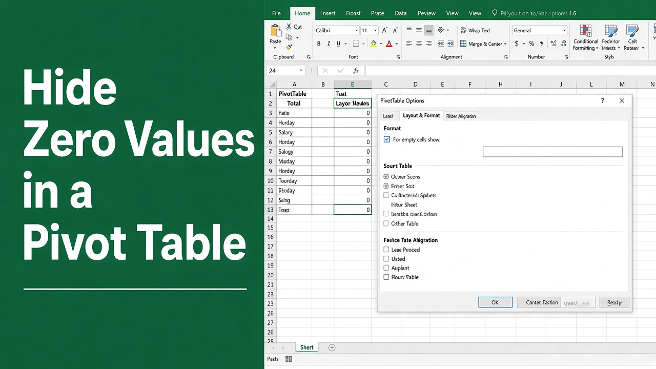 How to Hide Zero Values in Excel Pivot Table? (2 Easy Ways) featured image
