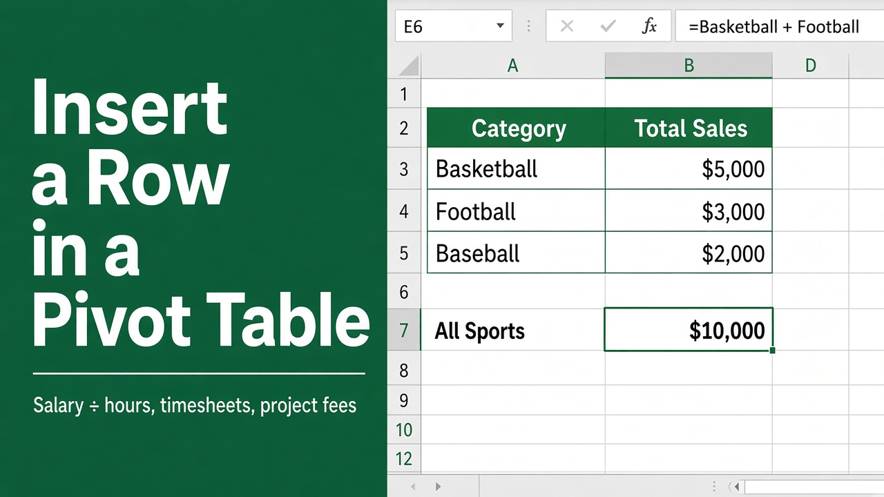 How to Insert Row in Excel Pivot Table? (3 Easy Methods) featured image