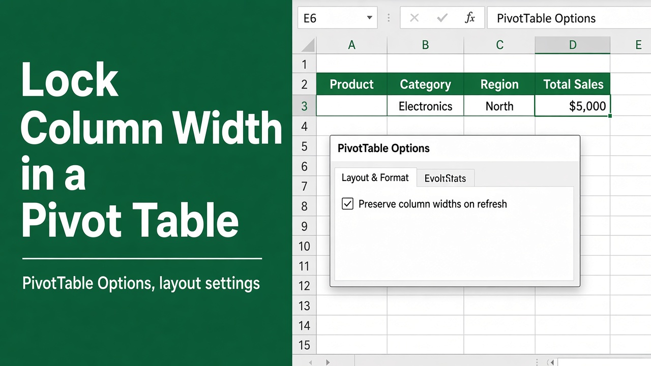 How To Lock Column Width In Excel Pivot Table? featured image