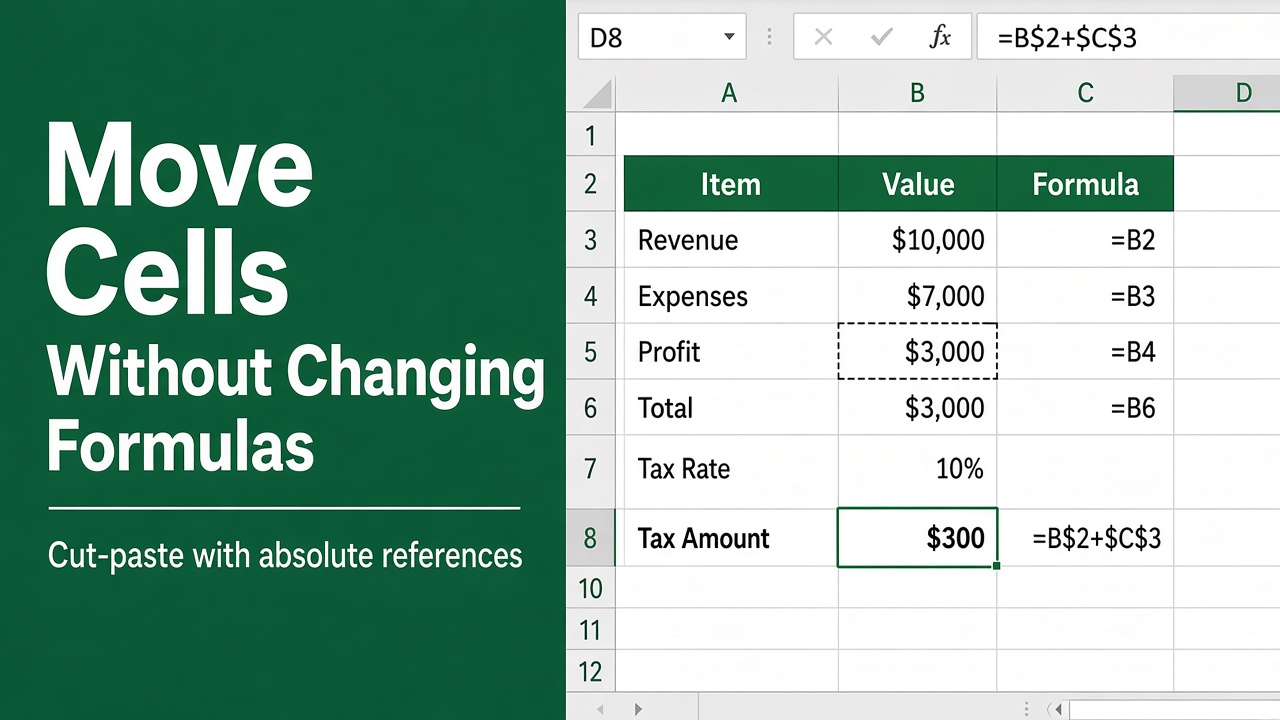 How to Move Cells in Excel Without Changing Formula? featured image