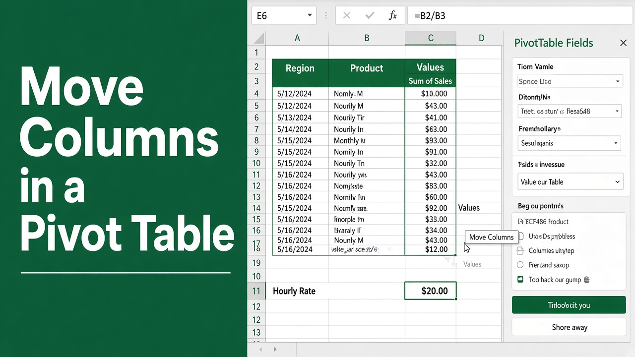 How To Move Columns In Excel Pivot Table: Easy Guide featured image