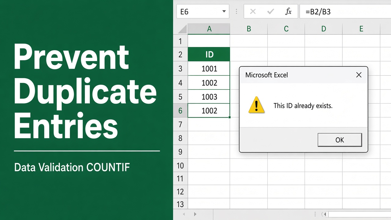 How to Prevent Duplicate Entries in Excel: A Complete Guide featured image