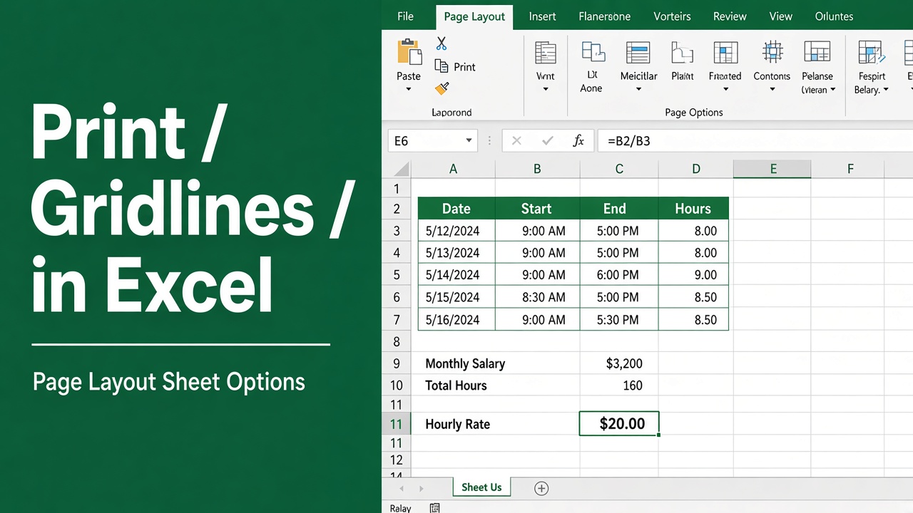 How to Print Gridlines in an Excel Sheet: Easy Guide featured image