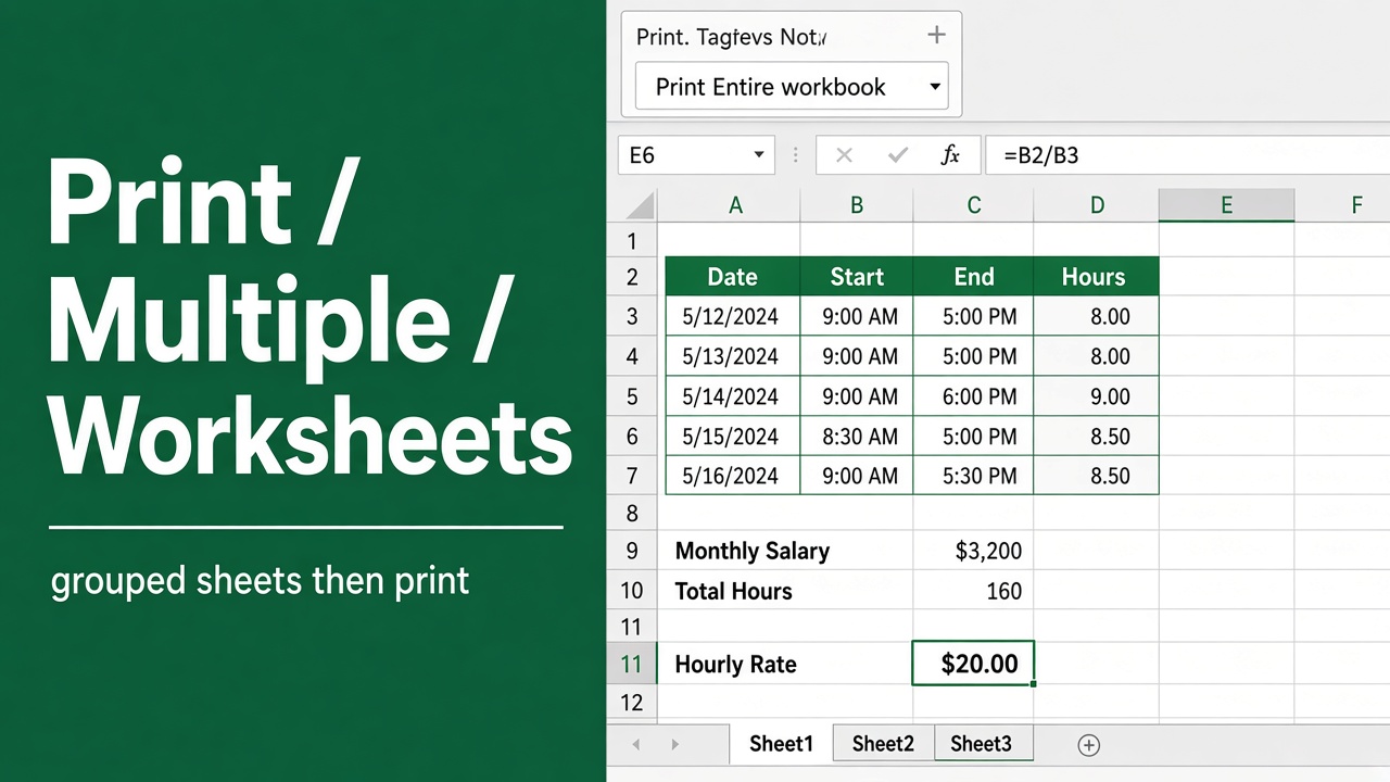 How to Print Multiple Worksheets at Once in Excel? featured image