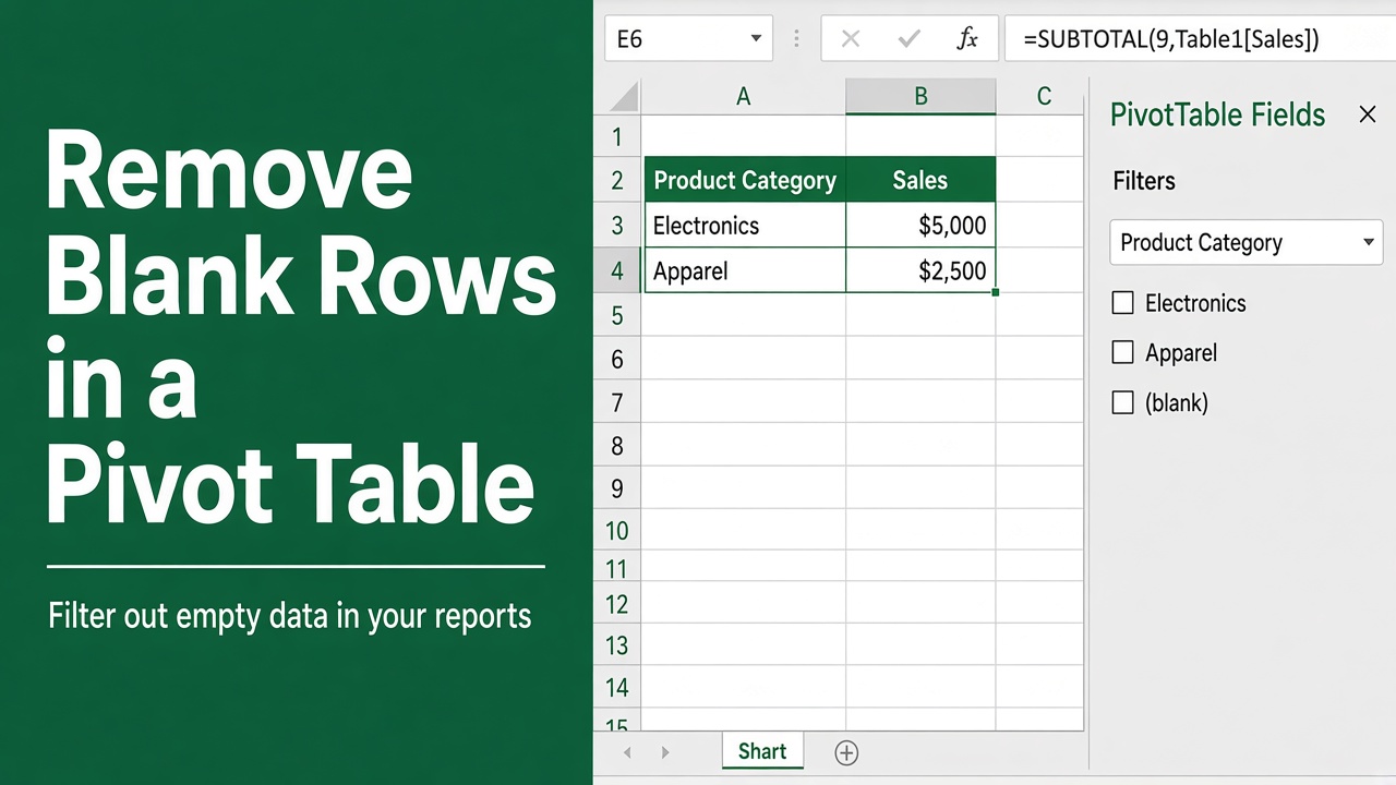 How to Remove Blank Rows in Excel Pivot Table: Easy Guide featured image