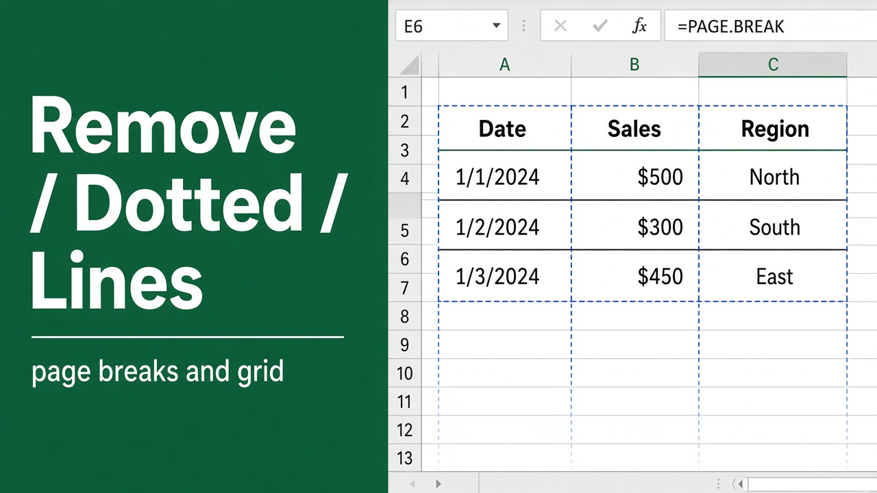 How to Remove Dotted Lines in Excel: Easy Guide featured image