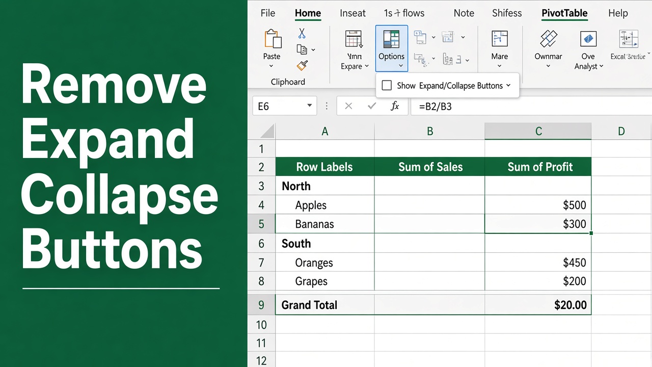 Remove Expand/Collapse Buttons in Excel Pivot Table: Expert Guide featured image