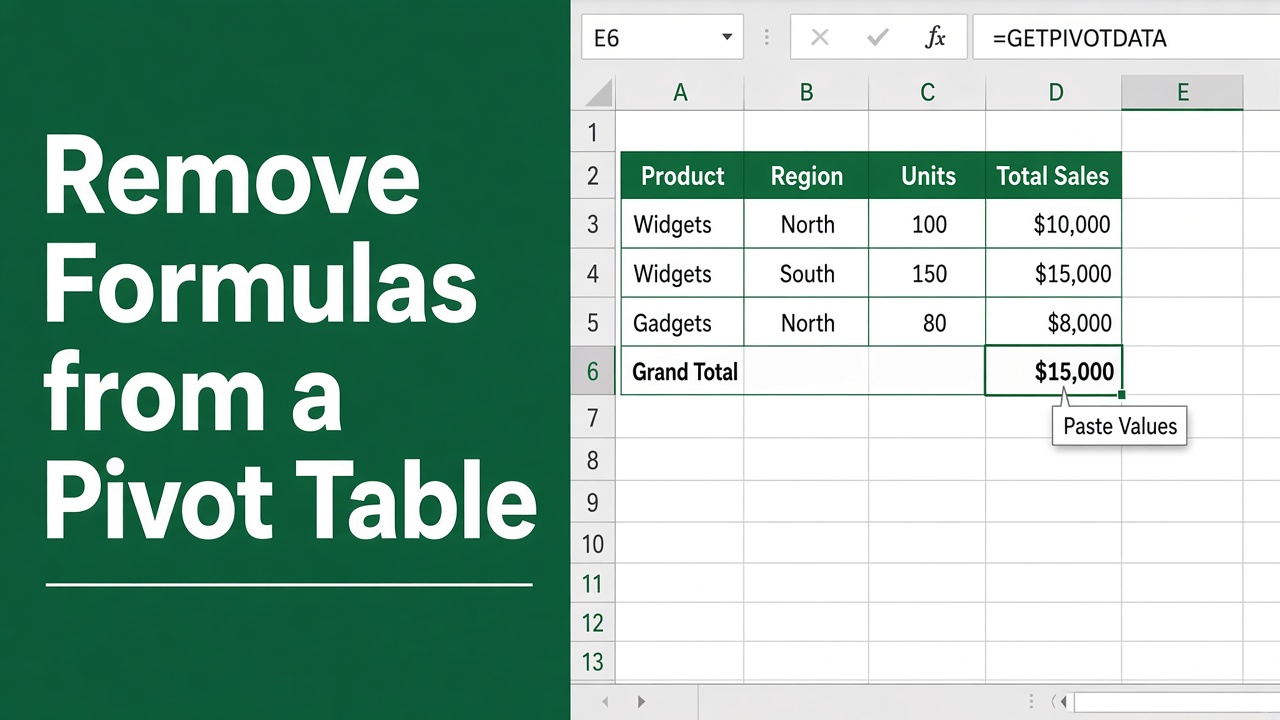 How to Remove Formulas from Excel Pivot Tables: A Comprehensive Guide featured image