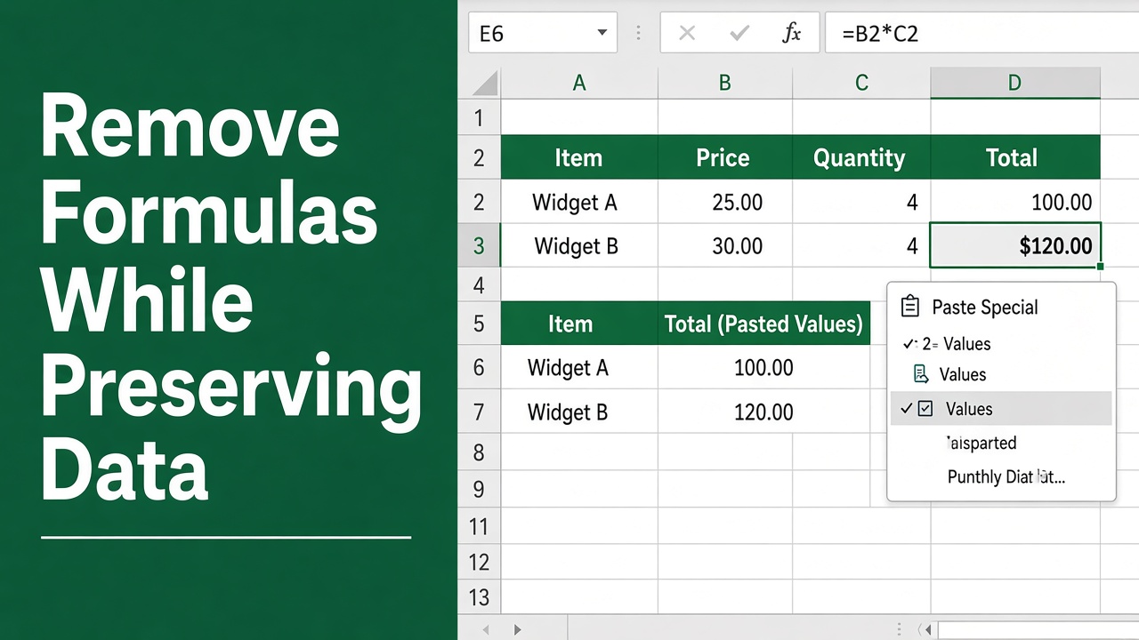 5 Methods to Remove Formulas in Excel While Preserving Data featured image