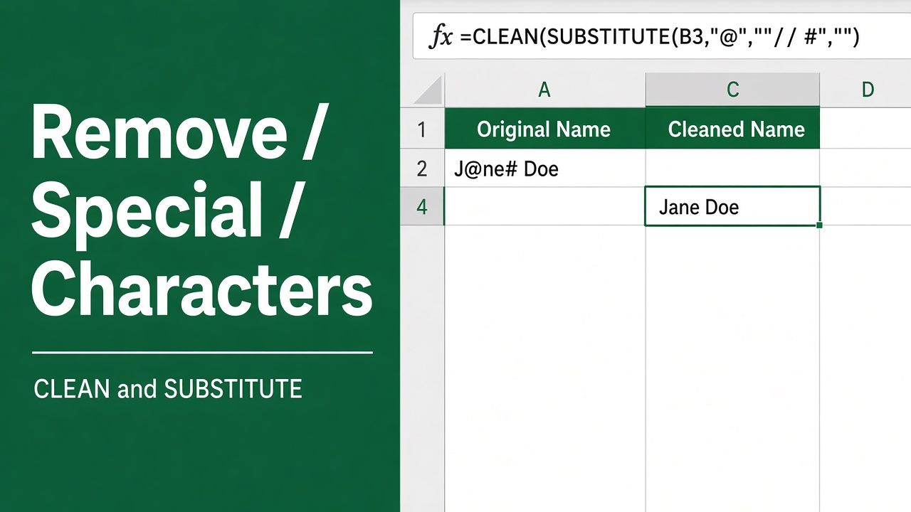 5 Easy Ways to Remove Special Characters from a Cell in Excel featured image