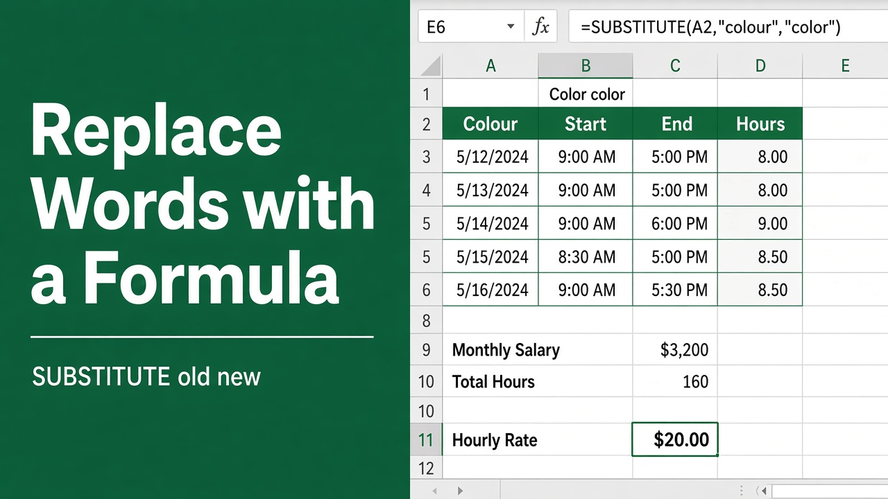 6 Easy Ways to Replace Words in Excel Using Formula featured image