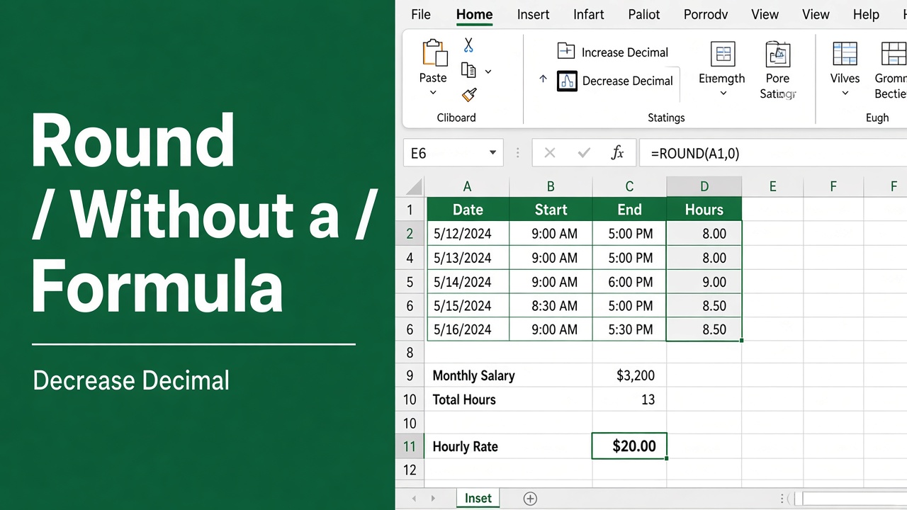 How to Round Numbers in Excel without Formula? featured image