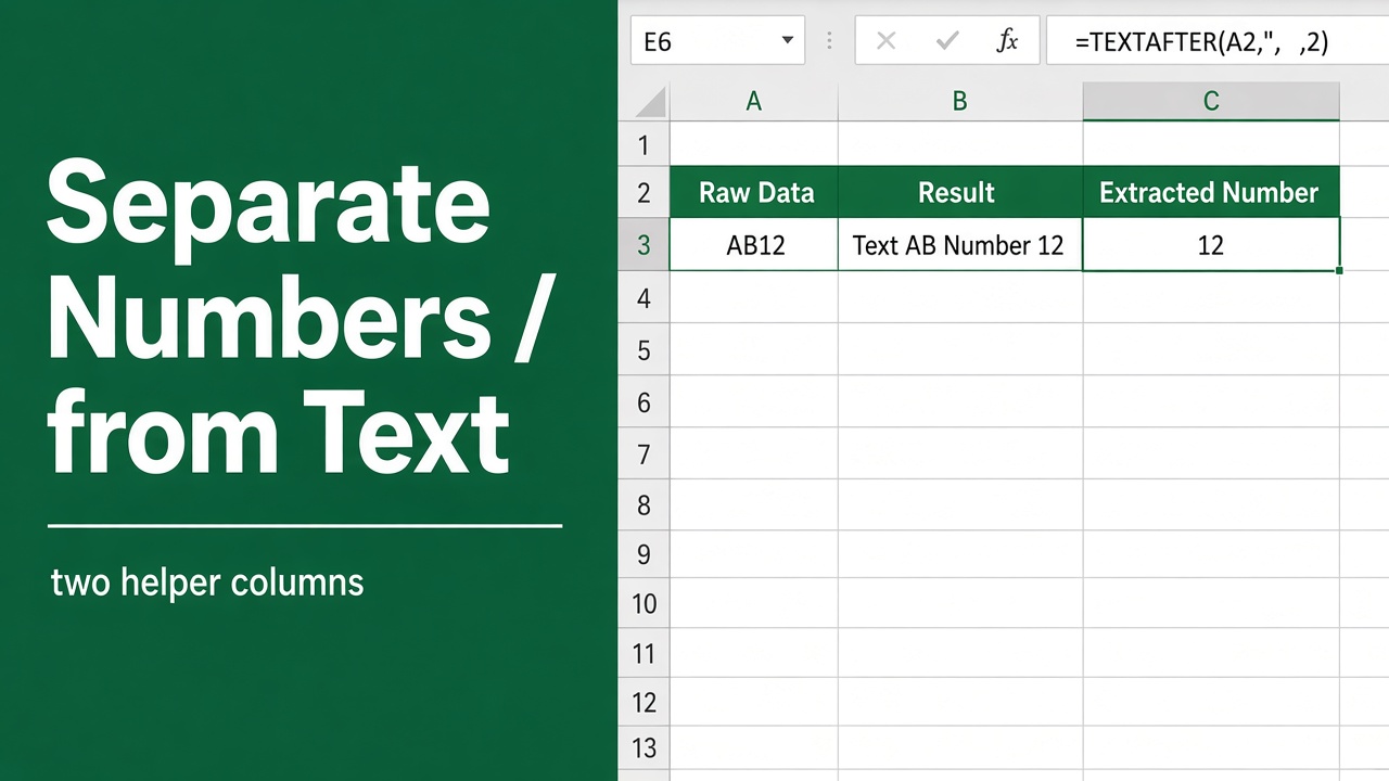 How to Separate Numbers from Text in Excel: Easy Guide featured image