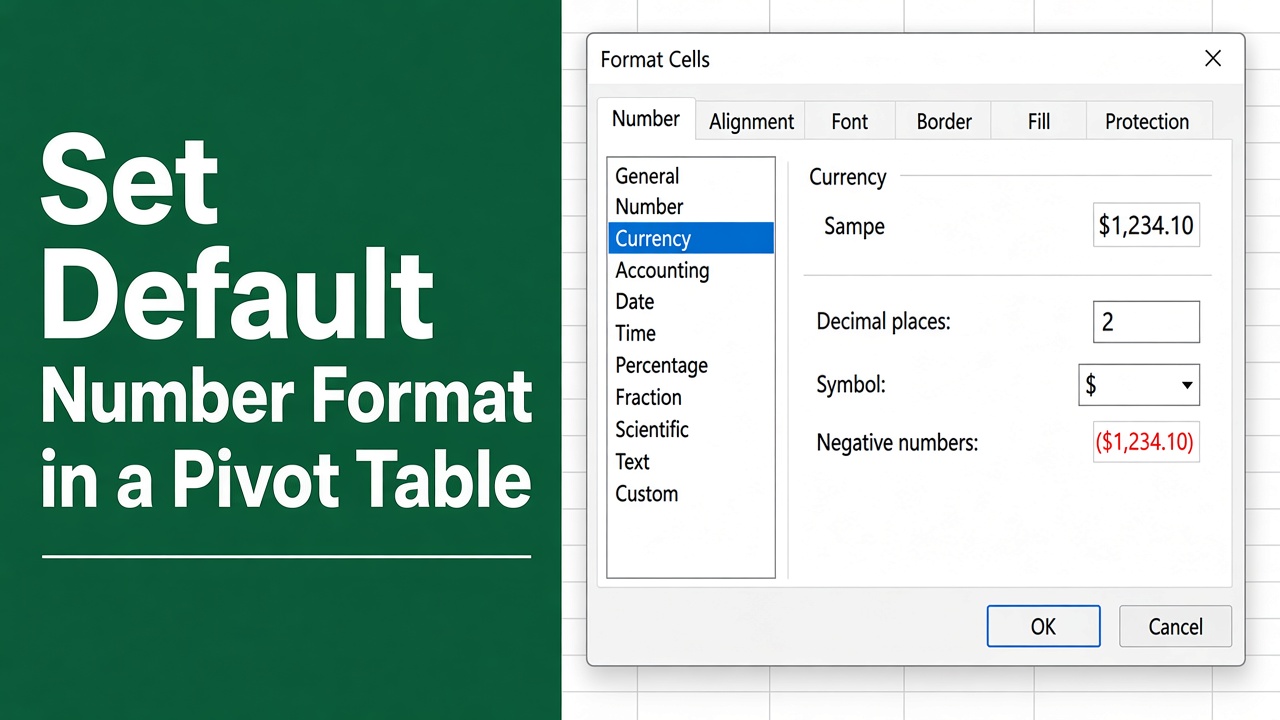 How to Set Default Number Format in Excel Pivot Table? featured image
