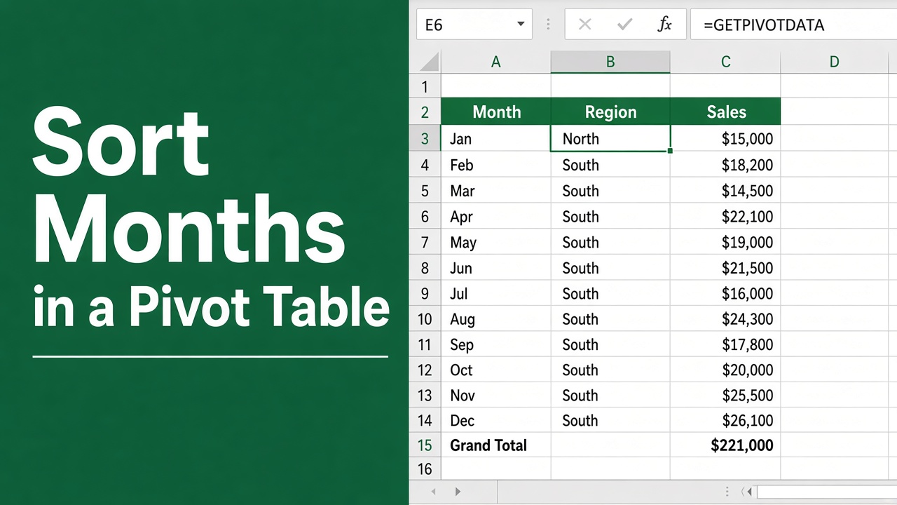How to Sort Months in Excel Pivot Table: Easy Guide featured image