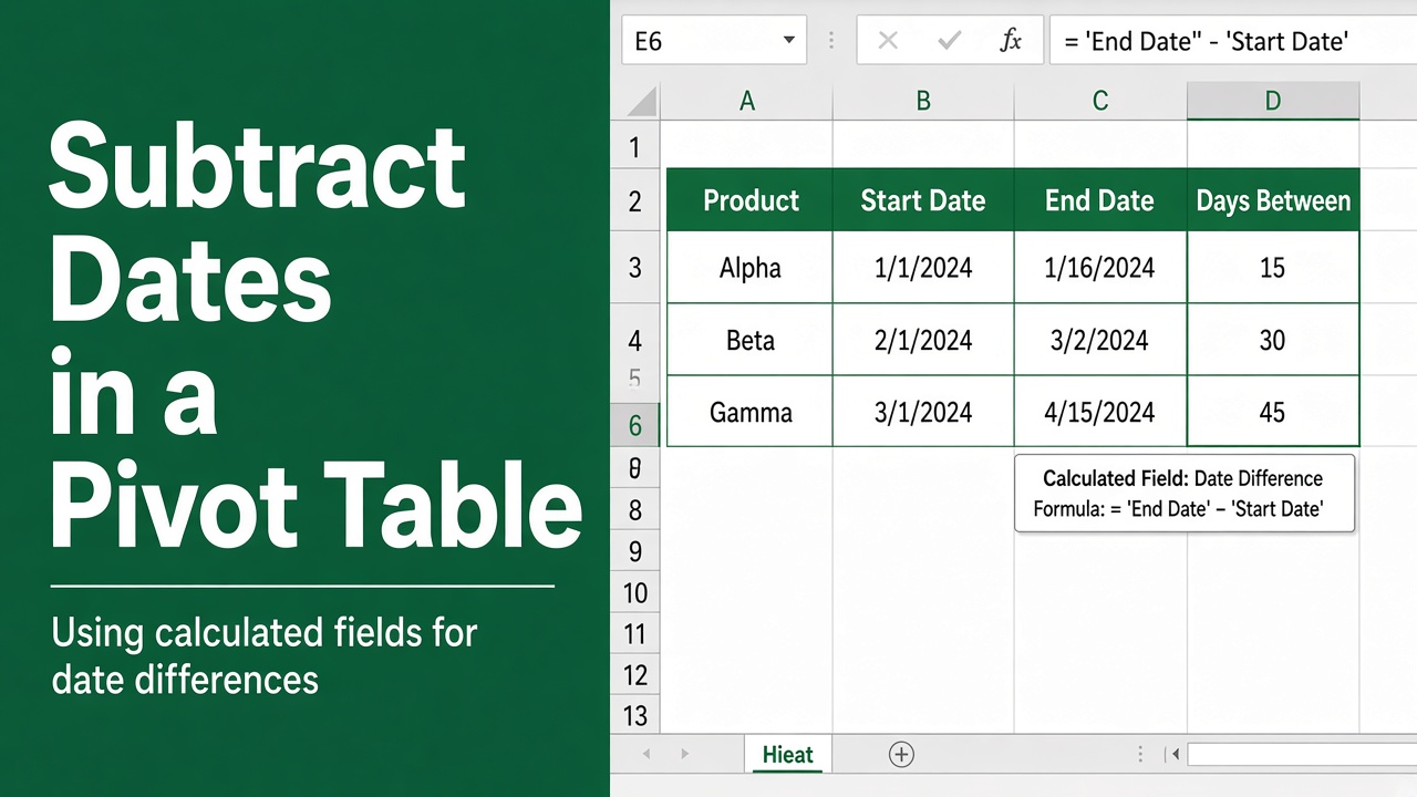 Subtracting Dates in Excel Pivot Table: A Step-by-Step Guide featured image