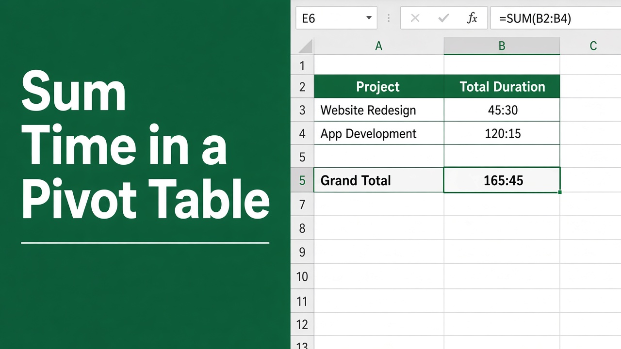 How to Sum Time in Excel Pivot Table: A Comprehensive Guide featured image