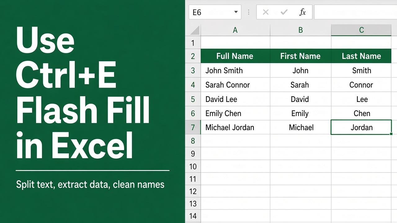 How to Use Ctrl+E in Excel: Expert Tips & Tricks featured image