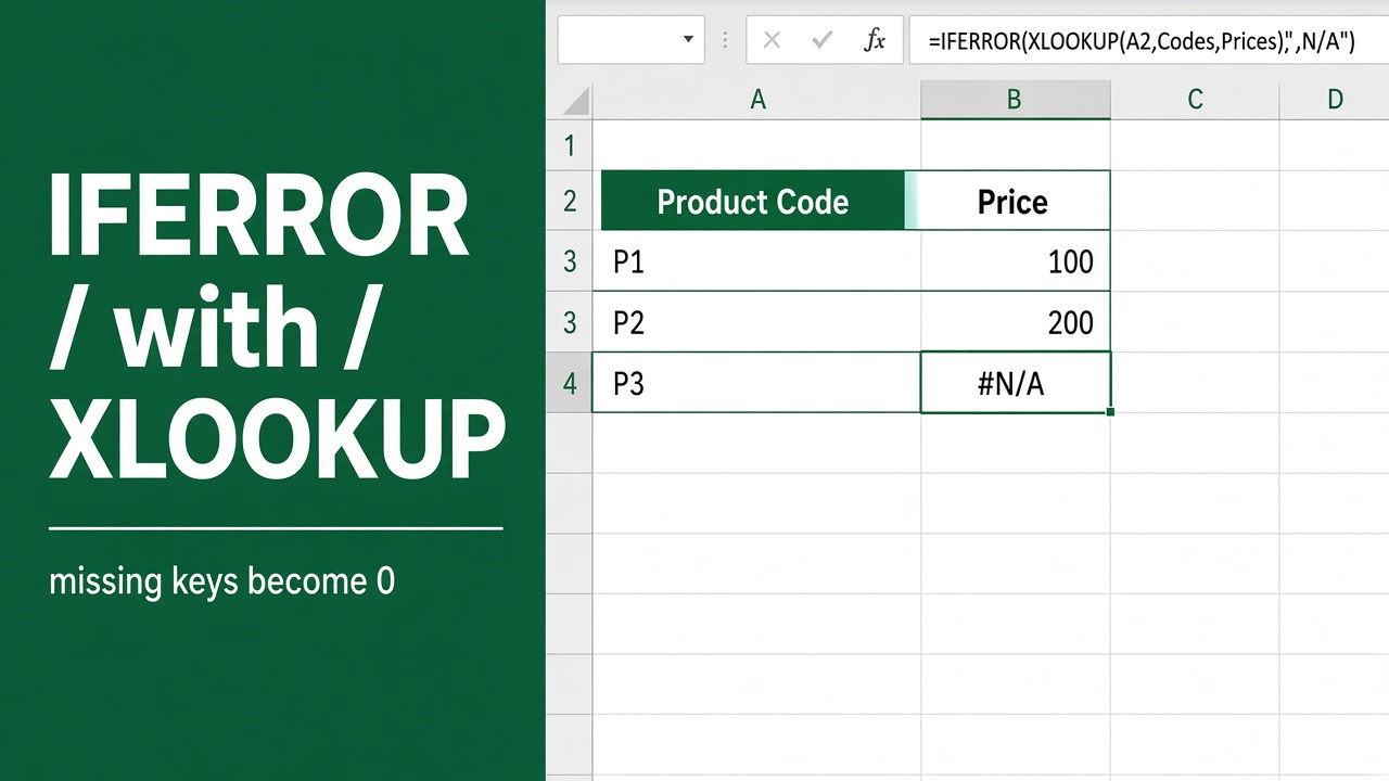 How to Use IFERROR with XLOOKUP: A Complete Guide featured image