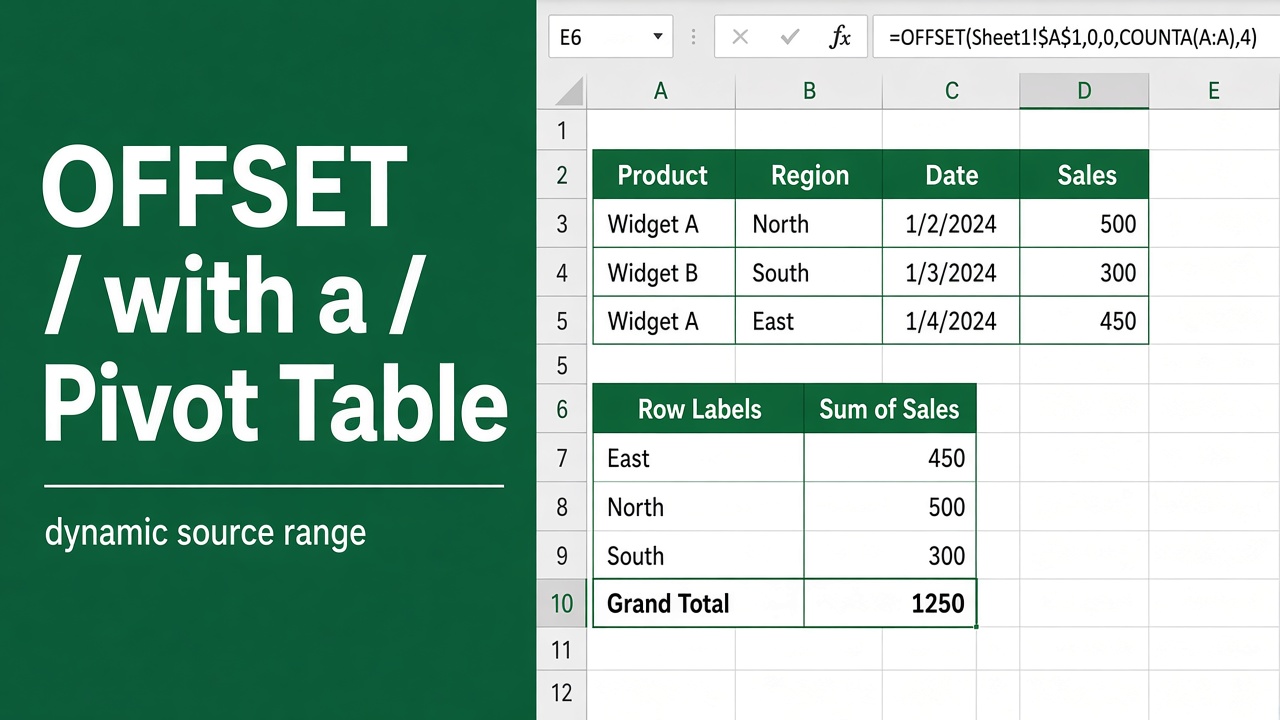 How to Use the Offset Function in Excel Pivot Tables? featured image