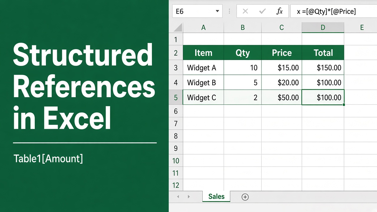 How to Use Structured References in Excel: Easy Guide featured image