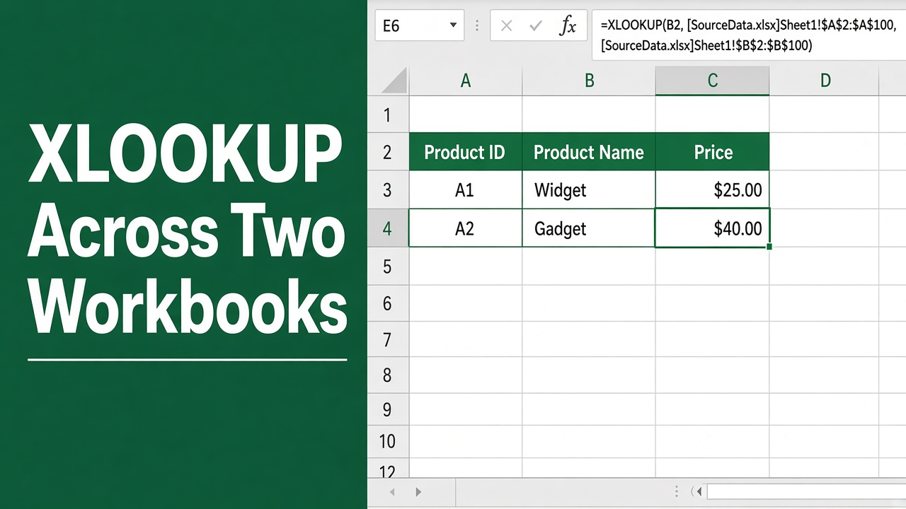 How to Use XLOOKUP in Excel With Two Workbooks: Easy Guide featured image