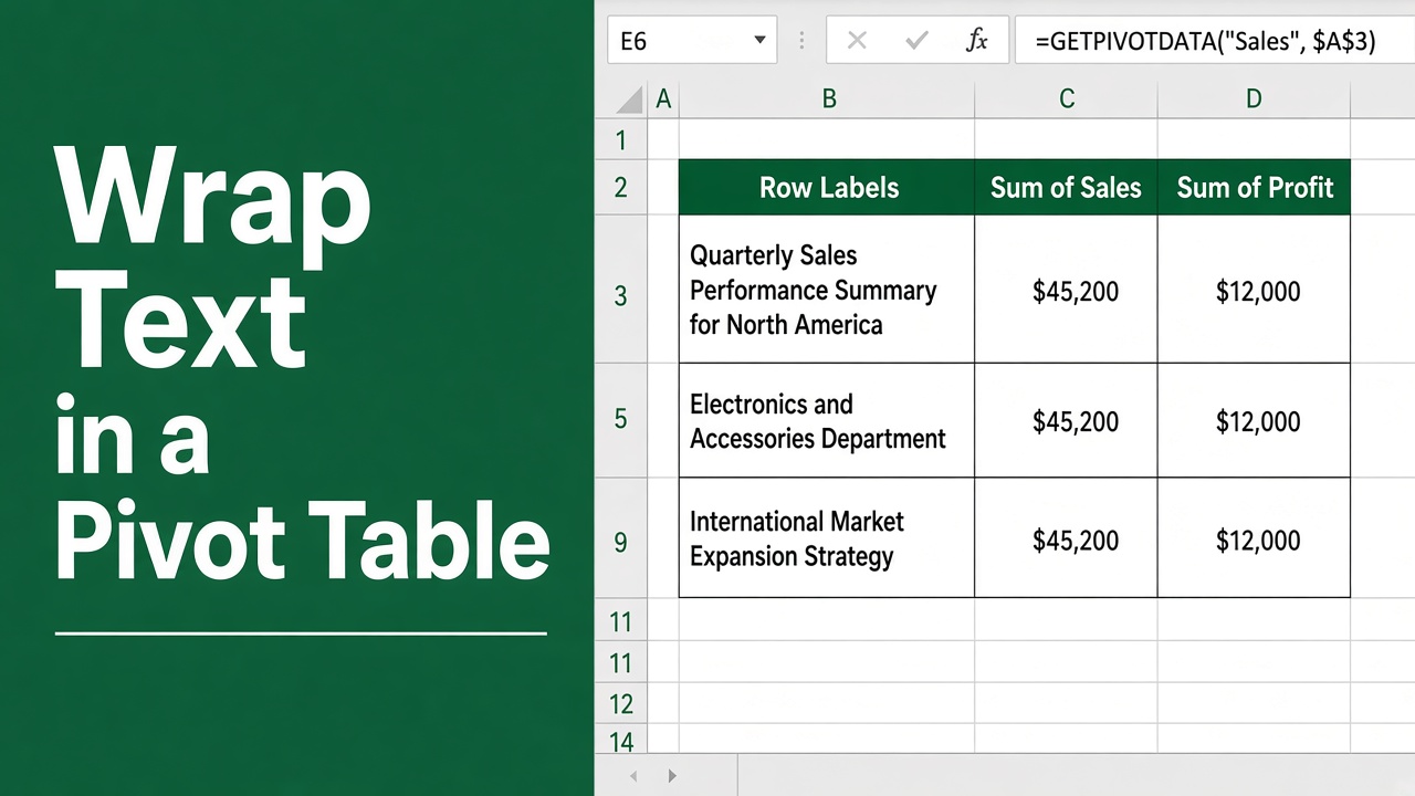How to Wrap Text in Excel Pivot Table: A Complete Guide featured image