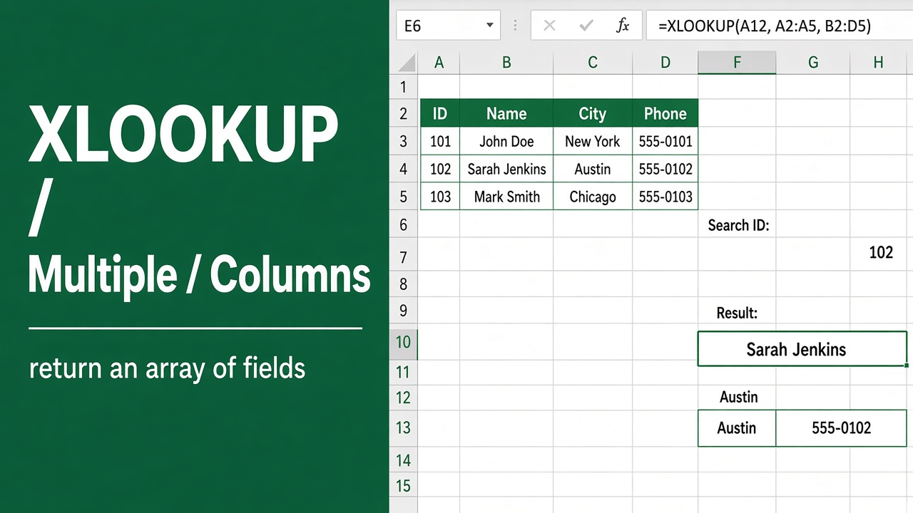 How to XLOOKUP Multiple Columns at Once: Easy Guide featured image