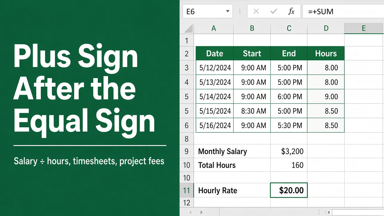 Understanding the Plus Sign After Equal Sign in Excel Formulas featured image