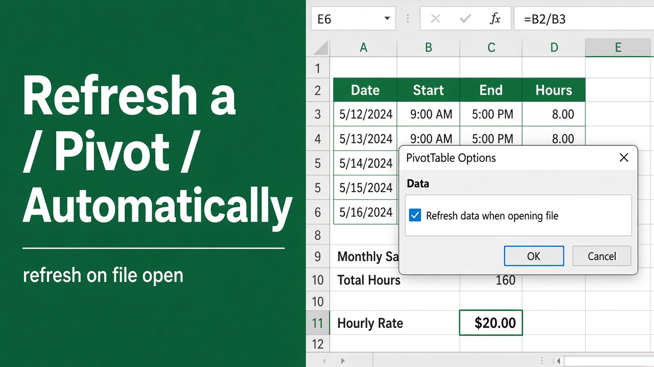 How to Refresh Pivot Table Automatically When Data Changes? featured image