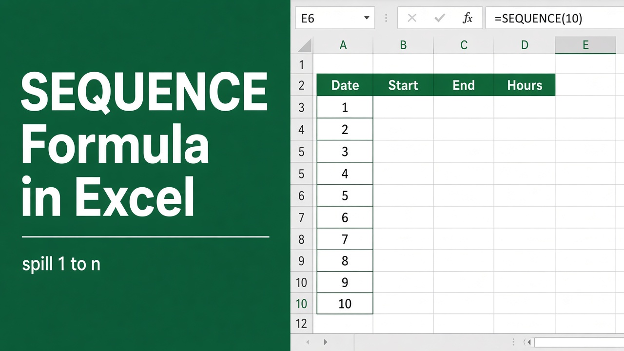 How to Use the Sequence Formula in Excel: Expert Guide featured image